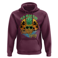 Summer Vibe Hoodie Tanned Tatted Tipsy Funny Pineapple Retro Sunset - Wonder Print Shop