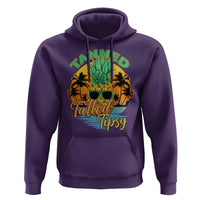 Summer Vibe Hoodie Tanned Tatted Tipsy Funny Pineapple Retro Sunset - Wonder Print Shop