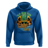 Summer Vibe Hoodie Tanned Tatted Tipsy Funny Pineapple Retro Sunset - Wonder Print Shop