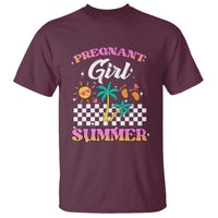 Pregnant Girl Summer T Shirt Funny Baby Announcement Retro Vintage - Wonder Print Shop
