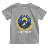 Cape Verde Volcano Blue Sharks Gold Laurel Crest Graphic Toddler T Shirt Retro Cabo Verde Heritage Pride