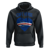 Cape Verde Scribble Flag Heart National Pride Hoodie Cabo Verde Love