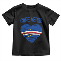 Cape Verde Scribble Flag Heart National Pride Toddler T Shirt Cabo Verde Love