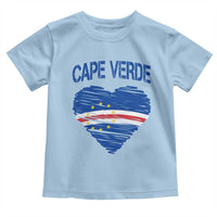 Cape Verde Scribble Flag Heart National Pride Toddler T Shirt Cabo Verde Love
