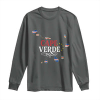 Cabo Verde Islands Flag Map Long Sleeve Shirt Cape Verde Vintage Pride