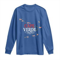 Cabo Verde Islands Flag Map Long Sleeve Shirt Cape Verde Vintage Pride