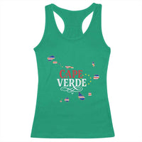 Cabo Verde Islands Flag Map Racerback Tank Top Cape Verde Vintage Pride
