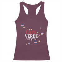 Cabo Verde Islands Flag Map Racerback Tank Top Cape Verde Vintage Pride