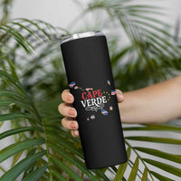 Cabo Verde Islands Flag Map Skinny Tumbler Cape Verde Vintage Pride