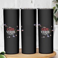 Cabo Verde Islands Flag Map Skinny Tumbler Cape Verde Vintage Pride