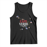 Cabo Verde Islands Flag Map Tank Top Cape Verde Vintage Pride