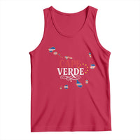 Cabo Verde Islands Flag Map Tank Top Cape Verde Vintage Pride