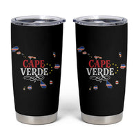 Cabo Verde Islands Flag Map Tumbler Cup Cape Verde Vintage Pride