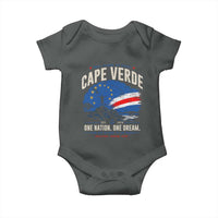 Cape Verde Small Islands Big Hearts Pride Baby Onesie Cabo Verde One Nation One Dream Distressed Flag