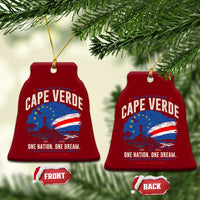 Cape Verde Small Islands Big Hearts Pride Ceramic Ornament Cabo Verde One Nation One Dream Distressed Flag
