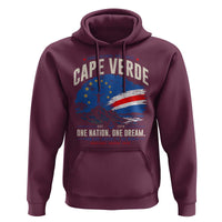 Cape Verde Small Islands Big Hearts Pride Hoodie Cabo Verde One Nation One Dream Distressed Flag