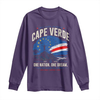 Cape Verde Small Islands Big Hearts Pride Long Sleeve Shirt Cabo Verde One Nation One Dream Distressed Flag