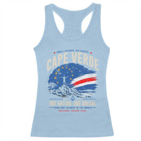 Cape Verde Small Islands Big Hearts Pride Racerback Tank Top Cabo Verde One Nation One Dream Distressed Flag