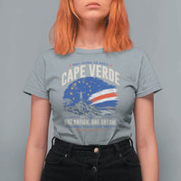 Cape Verde Small Islands Big Hearts Pride T Shirt For Women Cabo Verde One Nation One Dream Distressed Flag