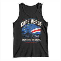 Cape Verde Small Islands Big Hearts Pride Tank Top Cabo Verde One Nation One Dream Distressed Flag