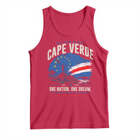 Cape Verde Small Islands Big Hearts Pride Tank Top Cabo Verde One Nation One Dream Distressed Flag