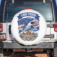 Cabo Verde Tubarões Azuis Soccer Pride Spare Tire Cover Cape Verde Blue Sharks Football Fans