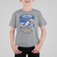 Cabo Verde Tubarões Azuis Soccer Pride T Shirt For Kid Cape Verde Blue Sharks Football Fans