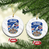 Cabo Verde Tubarões Azuis Soccer Pride Ceramic Ornament Cape Verde Blue Sharks Football Fans