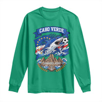 Cabo Verde Tubarões Azuis Soccer Pride Long Sleeve Shirt Cape Verde Blue Sharks Football Fans