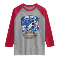 Cabo Verde Tubarões Azuis Soccer Pride Raglan Shirt Cape Verde Blue Sharks Football Fans