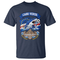 Cabo Verde Tubarões Azuis Soccer Pride T Shirt Cape Verde Blue Sharks Football Fans