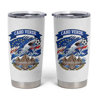 Cabo Verde Tubarões Azuis Soccer Pride Tumbler Cup Cape Verde Blue Sharks Football Fans