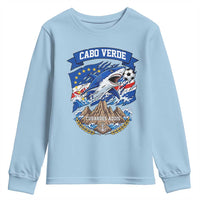 Cabo Verde Tubarões Azuis Soccer Pride Youth Sweatshirt Cape Verde Blue Sharks Football Fans