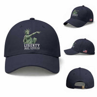 Liberty Has Spoken Pointing Statue Parody Baseball Cap Funny Sarcastic Basketball Sports Viral Meme Americana