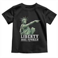Liberty Has Spoken Pointing Statue Parody Toddler T Shirt Funny Sarcastic Basketball Sports Viral Meme Americana