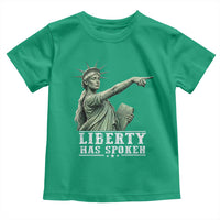 Liberty Has Spoken Pointing Statue Parody Toddler T Shirt Funny Sarcastic Basketball Sports Viral Meme Americana