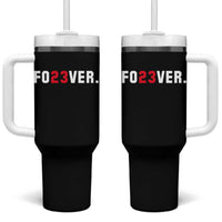 Classic Baseball Jersey Number 23 Tumbler With Handle Fo23ever #23 Vintage Sports Fan - Wonder Print Shop