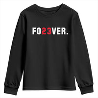 Classic Baseball Jersey Number 23 Youth Sweatshirt Fo23ever #23 Vintage Sports Fan - Wonder Print Shop