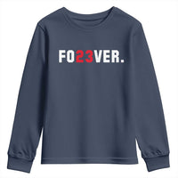Classic Baseball Jersey Number 23 Youth Sweatshirt Fo23ever #23 Vintage Sports Fan - Wonder Print Shop