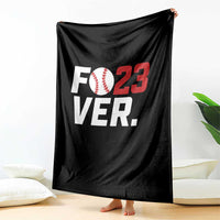 Classic Baseball Jersey Number 23 Throw Blanket Fo23ever #23 Ball Sports Fan - Wonder Print Shop