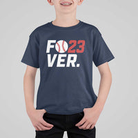 Classic Baseball Jersey Number 23 T Shirt For Kid Fo23ever #23 Ball Sports Fan - Wonder Print Shop