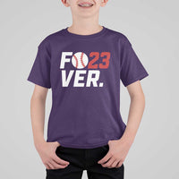 Classic Baseball Jersey Number 23 T Shirt For Kid Fo23ever #23 Ball Sports Fan - Wonder Print Shop