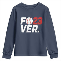 Classic Baseball Jersey Number 23 Youth Sweatshirt Fo23ever #23 Ball Sports Fan - Wonder Print Shop
