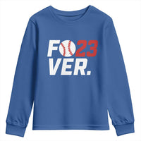 Classic Baseball Jersey Number 23 Youth Sweatshirt Fo23ever #23 Ball Sports Fan - Wonder Print Shop