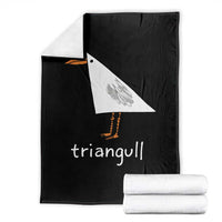 Triangull Funny Triangle Seagull Meme Throw Blanket Geometry Bird Pun Minimalist Coastal Graphic