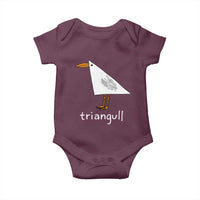 Triangull Funny Triangle Seagull Meme Baby Onesie Geometry Bird Pun Minimalist Coastal Graphic