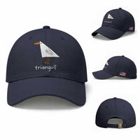 Triangull Funny Triangle Seagull Meme Baseball Cap Geometry Bird Pun Minimalist Coastal Graphic