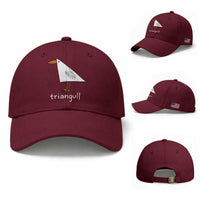 Triangull Funny Triangle Seagull Meme Baseball Cap Geometry Bird Pun Minimalist Coastal Graphic
