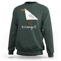 Triangull Funny Triangle Seagull Meme Sweatshirt Geometry Bird Pun Minimalist Coastal Graphic