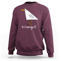 Triangull Funny Triangle Seagull Meme Sweatshirt Geometry Bird Pun Minimalist Coastal Graphic